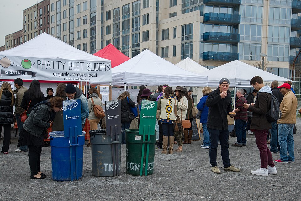 Food stalls at Brooklyn Smorgasburg